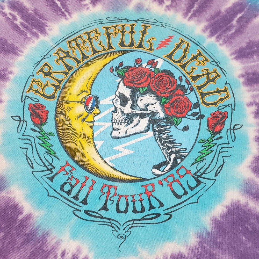 Grateful Dead Shirt Mens XL Blue Purple Tie Dye Fall Tour '89 Liquid Blue Band - Picture 6 of 11